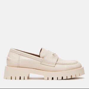 Steve Madden Bone Leather Lawrence Slip On Loafers - Size 7